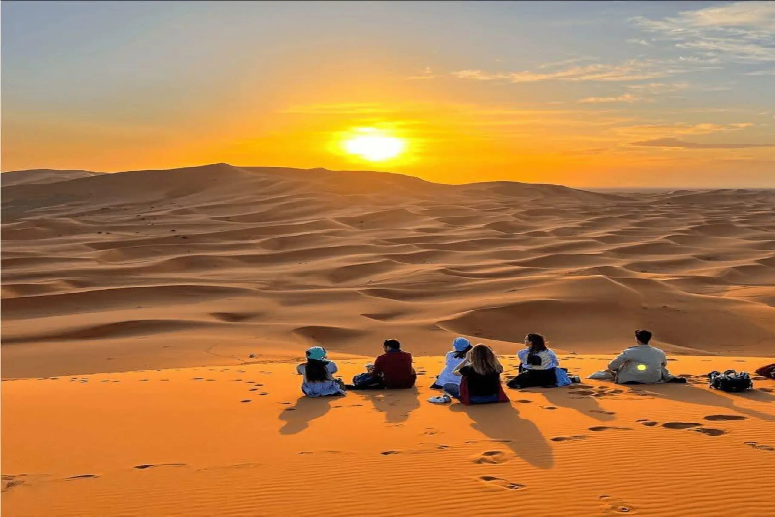 Sunset camel trek in Merzouga
